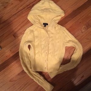 bebe Cropped Hooded Sweater